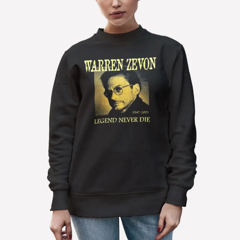 Unisex Sweatshirt Black Vintage Inspired Warren Zevon T Shirts