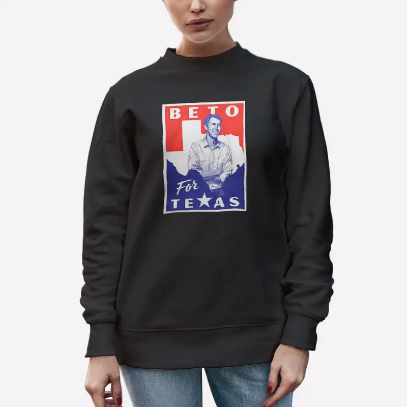 Unisex Sweatshirt Black Vintage O'rourke Beto For Texas Shirt
