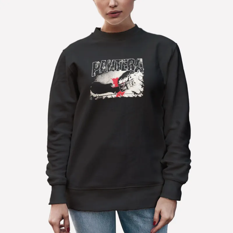 Unisex Sweatshirt Black Vintage Pantera Im Broken Shirt Two Side Print