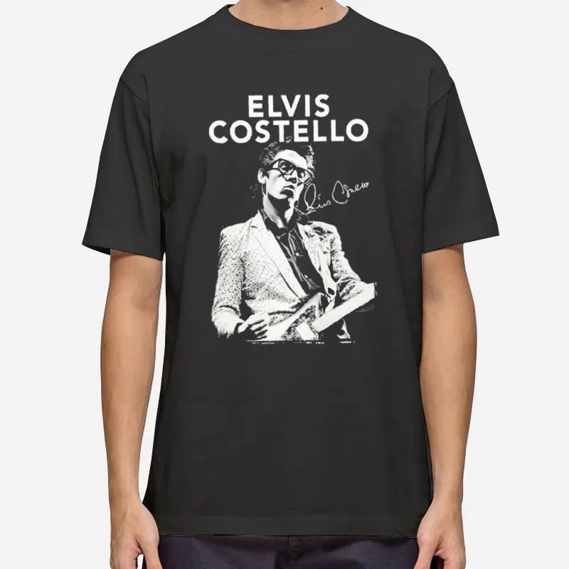 Vintage With Guitar Elvis Costello T Shirt