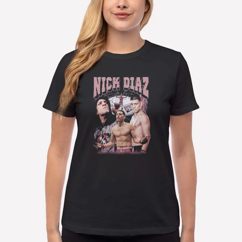 Women T Shirt Black 90s Retro Jiu Jitsu Nick Diaz Shirt