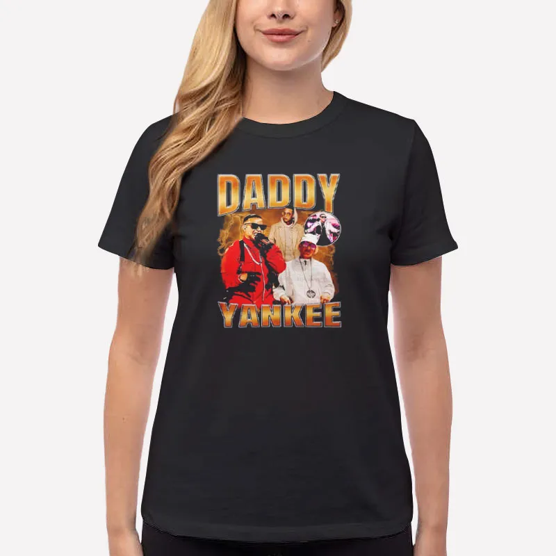 Women T Shirt Black 90s Vintage Daddy Yankee Merch Shirt