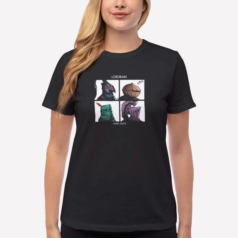 Women T Shirt Black Dark Souls Lordran Gorillaz T Shirt