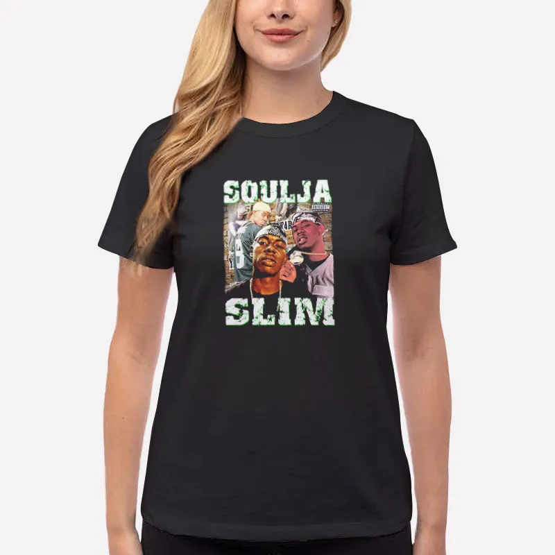 Women T Shirt Black Hip Hop Rap Soulja Slim T Shirt
