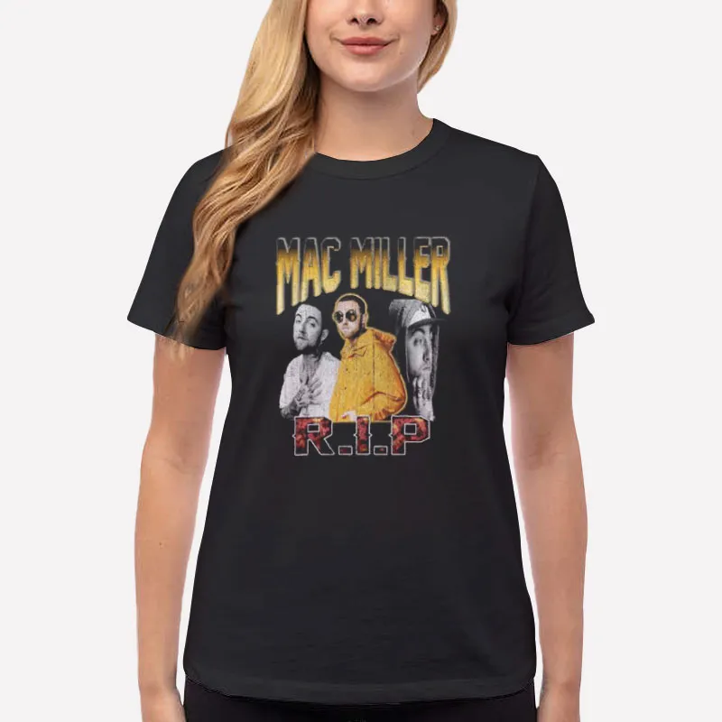 Women T Shirt Black Rest In Peace Mac Miller Shirt