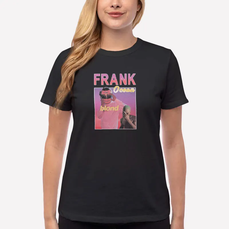 Women T Shirt Black Retro Blond Frank Ocean Helmet T Shirt