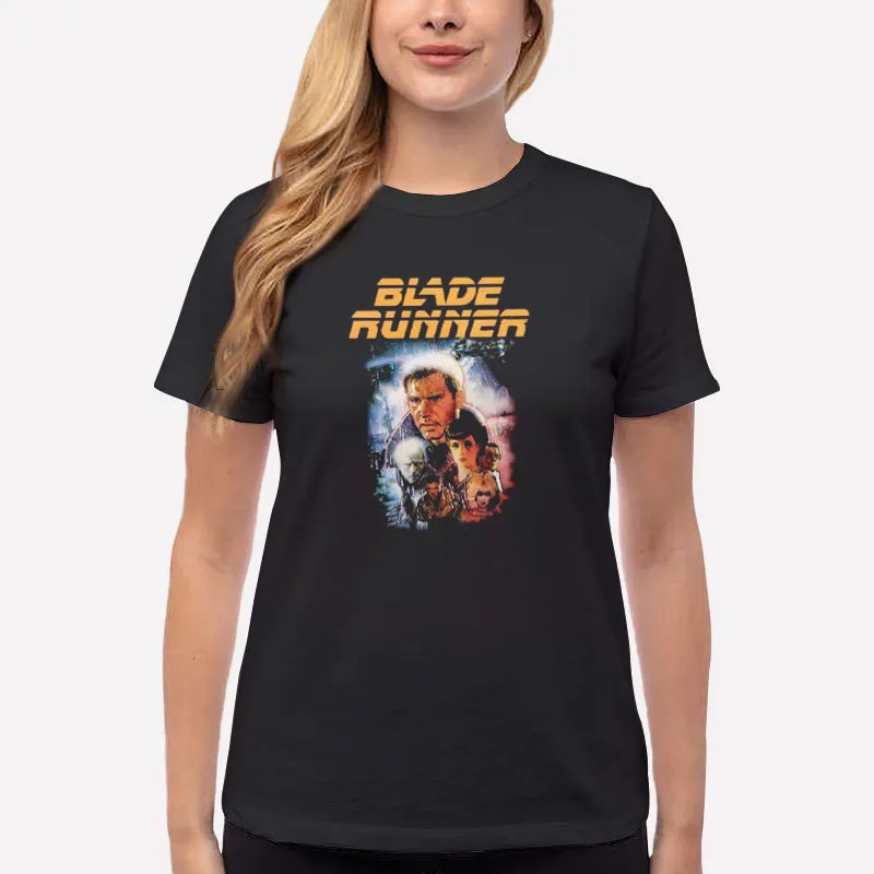 Women T Shirt Black Retro Vintage Blade Runner T Shirt