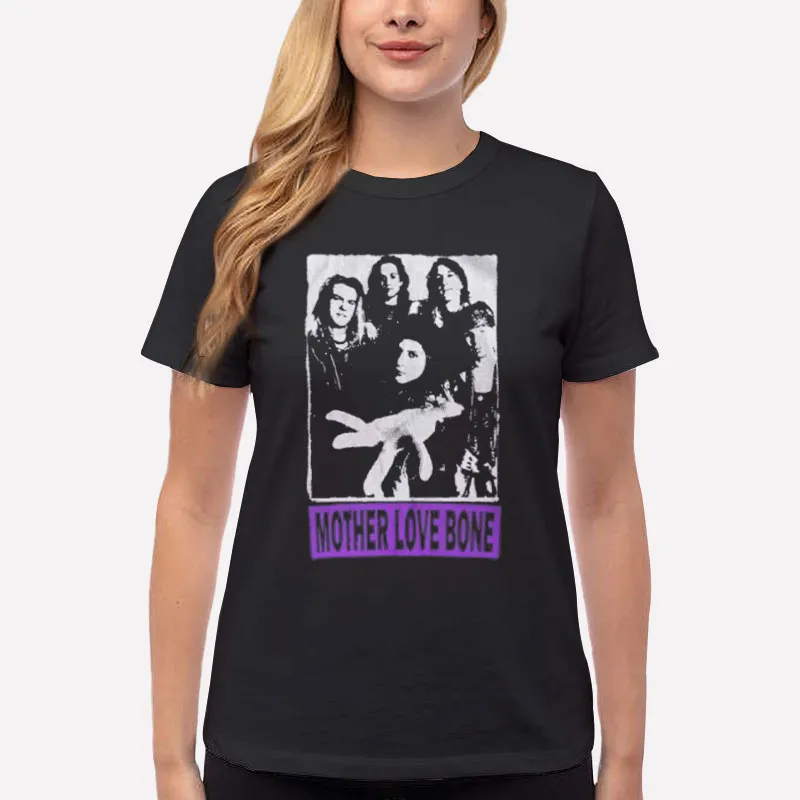 Women T Shirt Black Retro Vintage Mother Love Bone T Shirt