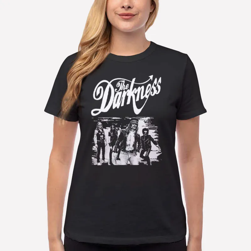 Women T Shirt Black Retro Vintage The Darkness T Shirt
