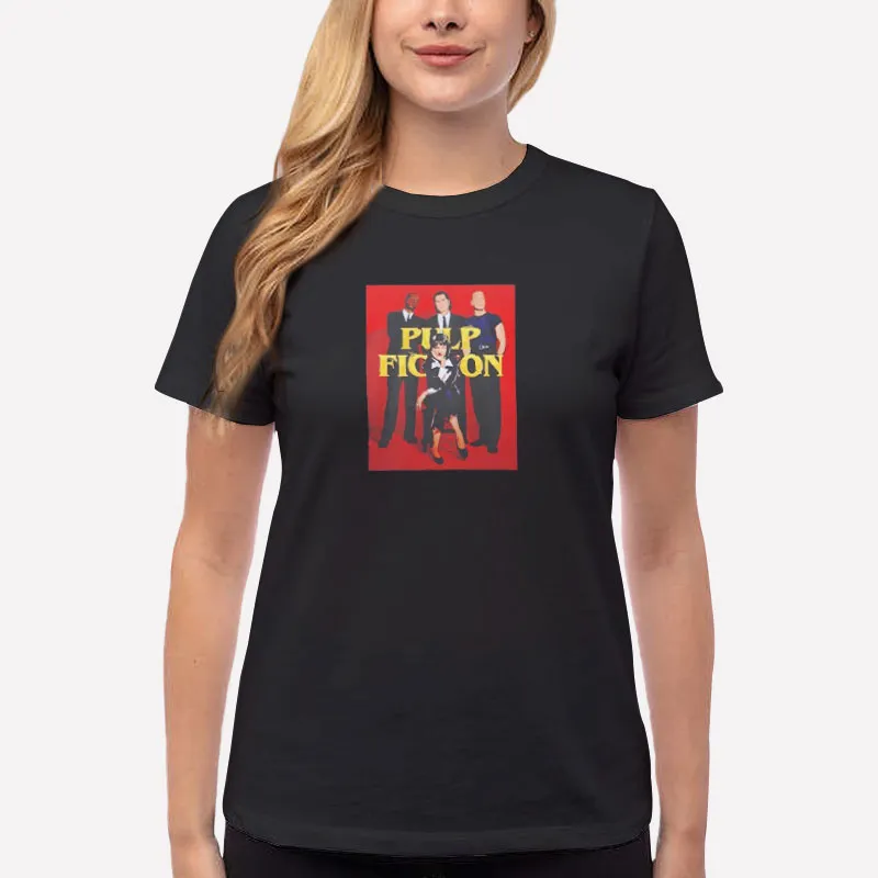 Women T Shirt Black The Bible Brett Pulp Fiction Shirt