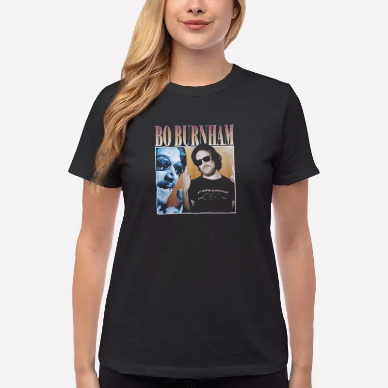 Women T Shirt Black Vintage Inspired Bo Burnham Merch Shirt