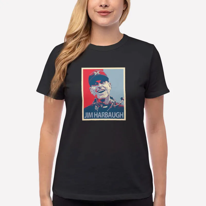Women T Shirt Black Vintage Inspired Jim Harbaugh Shirt