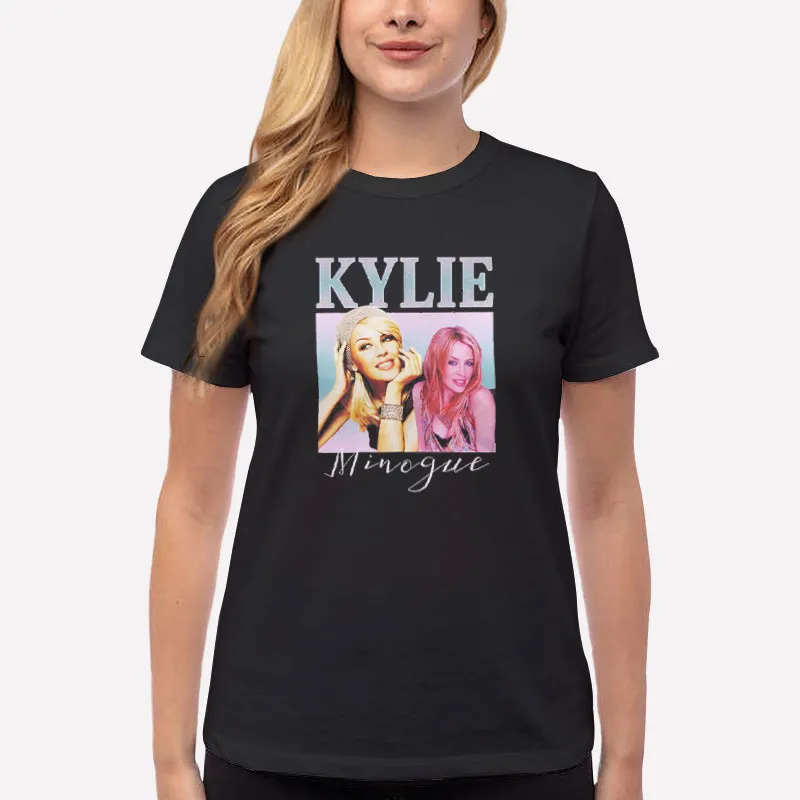 Women T Shirt Black Vintage Inspired Kylie Minogue Shirt