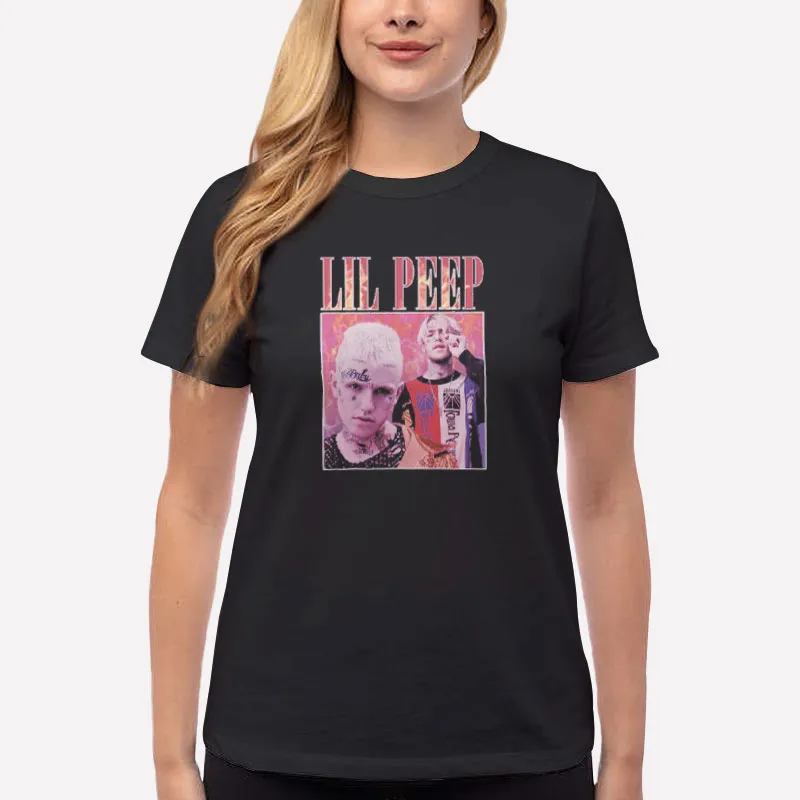 Women T Shirt Black Vintage Inspired Lil Peep Merch Shirt