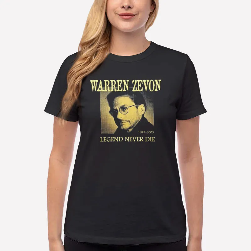 Women T Shirt Black Vintage Inspired Warren Zevon T Shirts