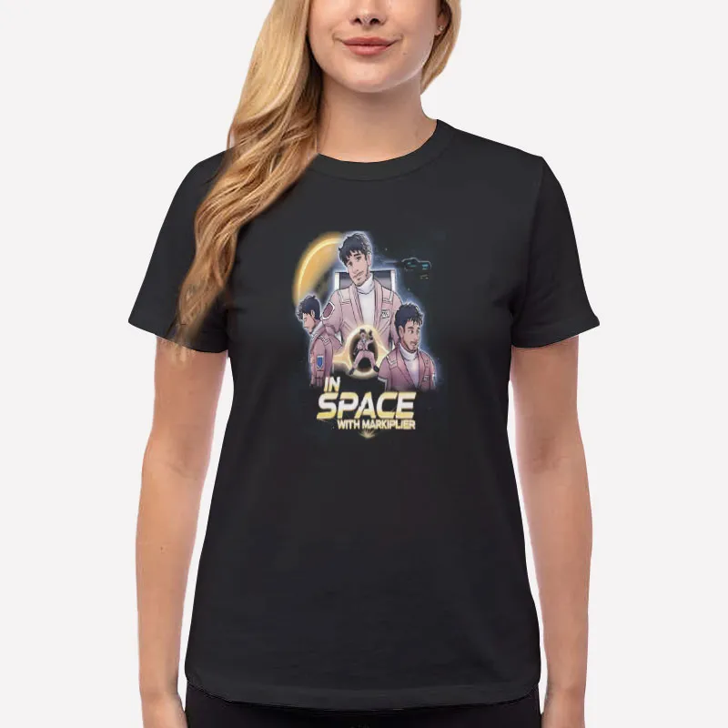 Women T Shirt Black Vintage In Space With Markiplier Merch Shirt