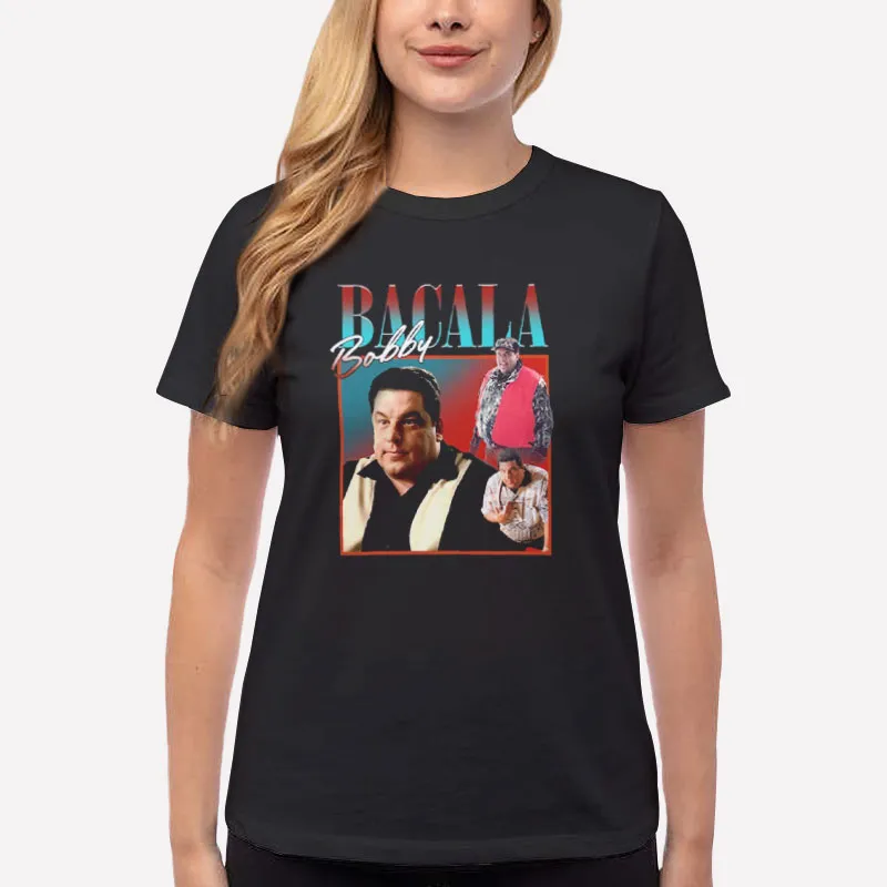 Women T Shirt Black Vintage The Sopranos Bobby Bacala Shirt