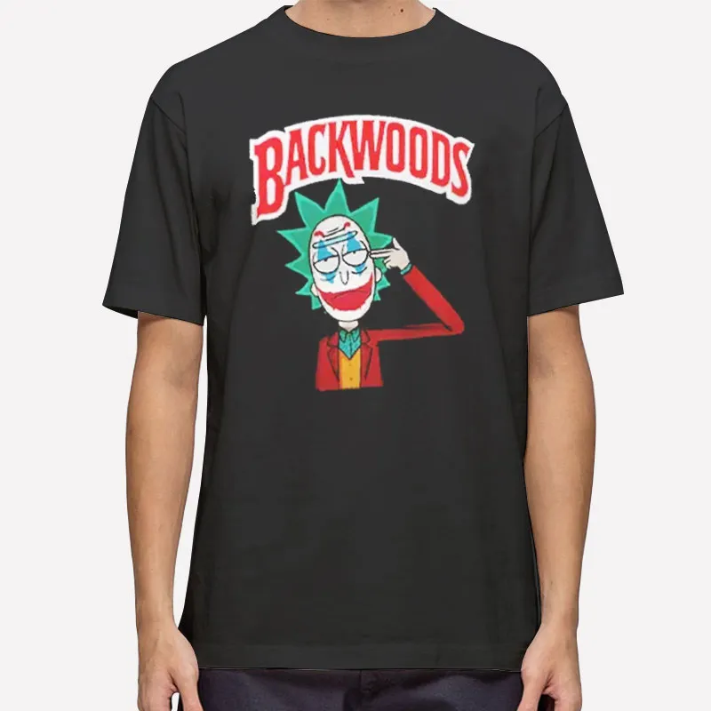 Mens T Shirt Black Funny Rick Joker Back Woods Hoodie
