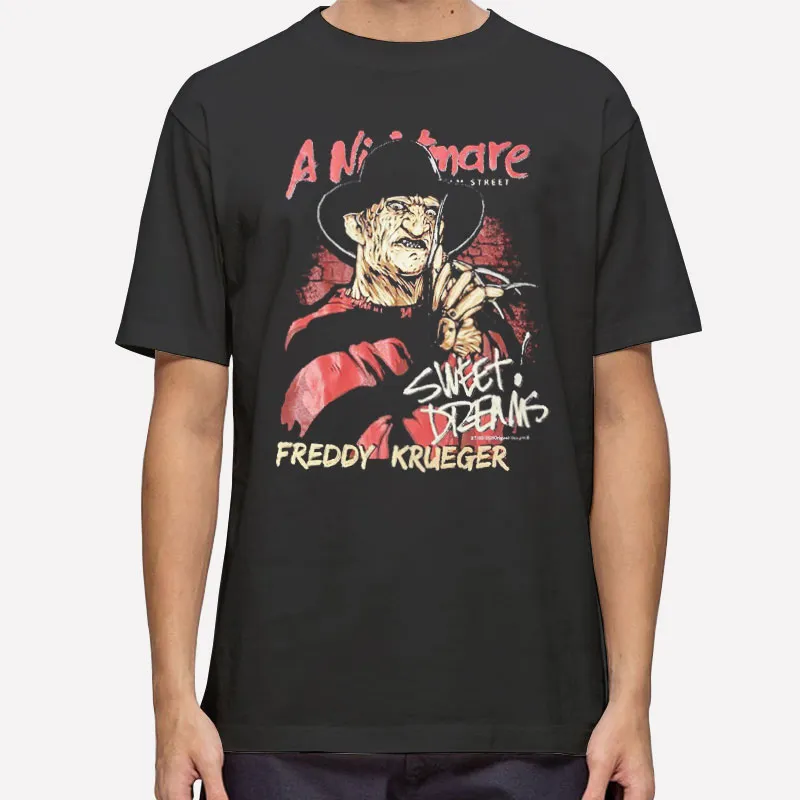 Mens T Shirt Black Nighmare On Elm Street Freddy Krueger Sweatshirt