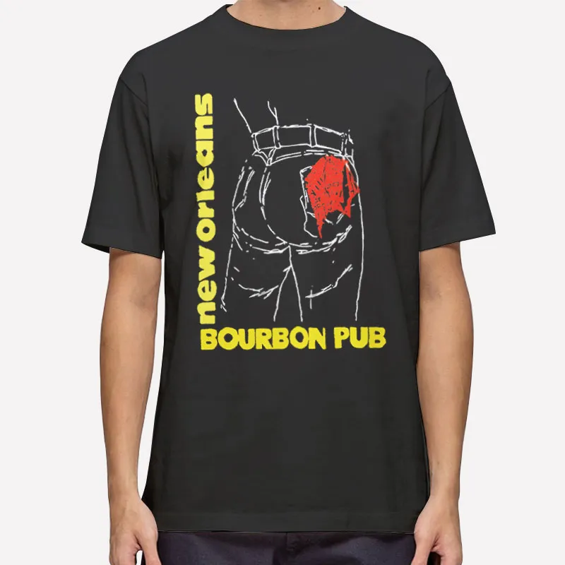 Mens T Shirt Black Remake Bourbon Pub New Orleans Sweatshirt
