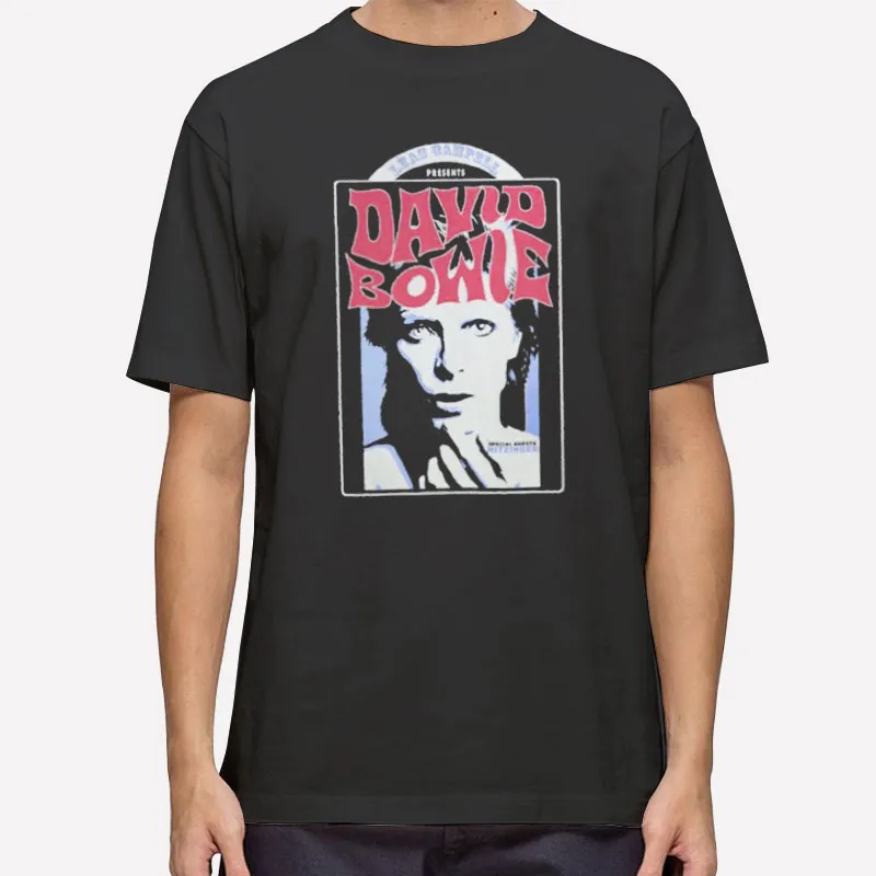 Mens T Shirt Black Retro Vintage Rock David Bowie Hoodie