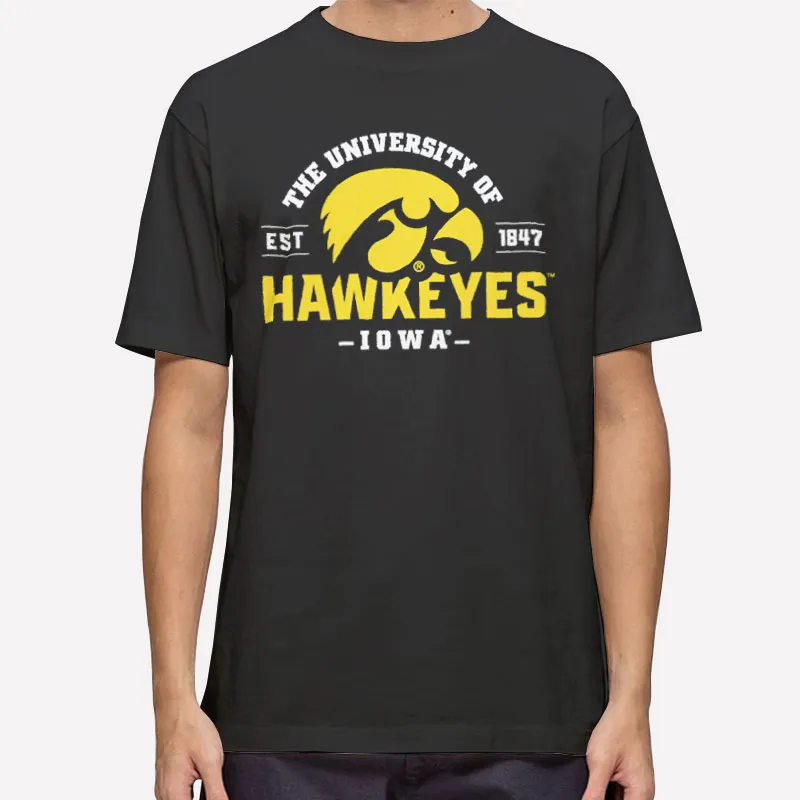 Mens T Shirt Black The University Of Iowa Hawkeye Sweatshirt