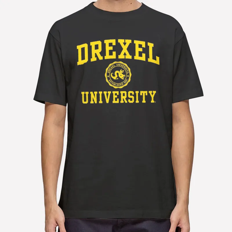 Mens T Shirt Black Vintage College University Drexel Sweatshirt