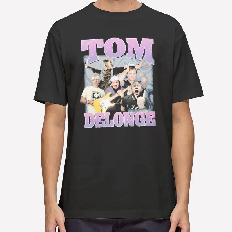 Mens T Shirt Black Vintage Inspired Tom Delonge Hoodie