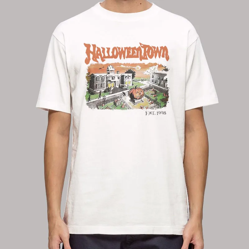 Mens T Shirt White Halloweentown Est 1998 University Hoodie