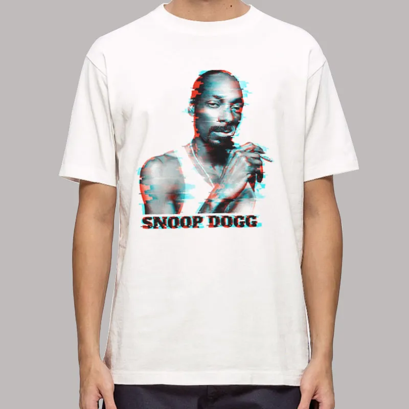 Mens T Shirt White Retro Hiphop Snoop Dog Hoodie