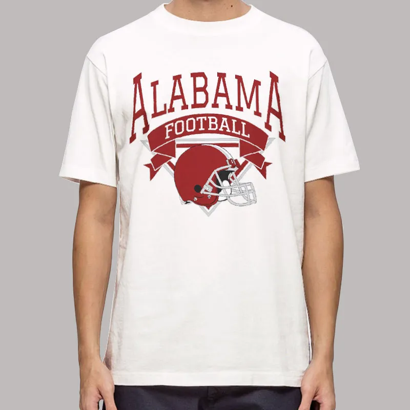 Mens T Shirt White Retro Vintage Alabama Football Sweatshirt