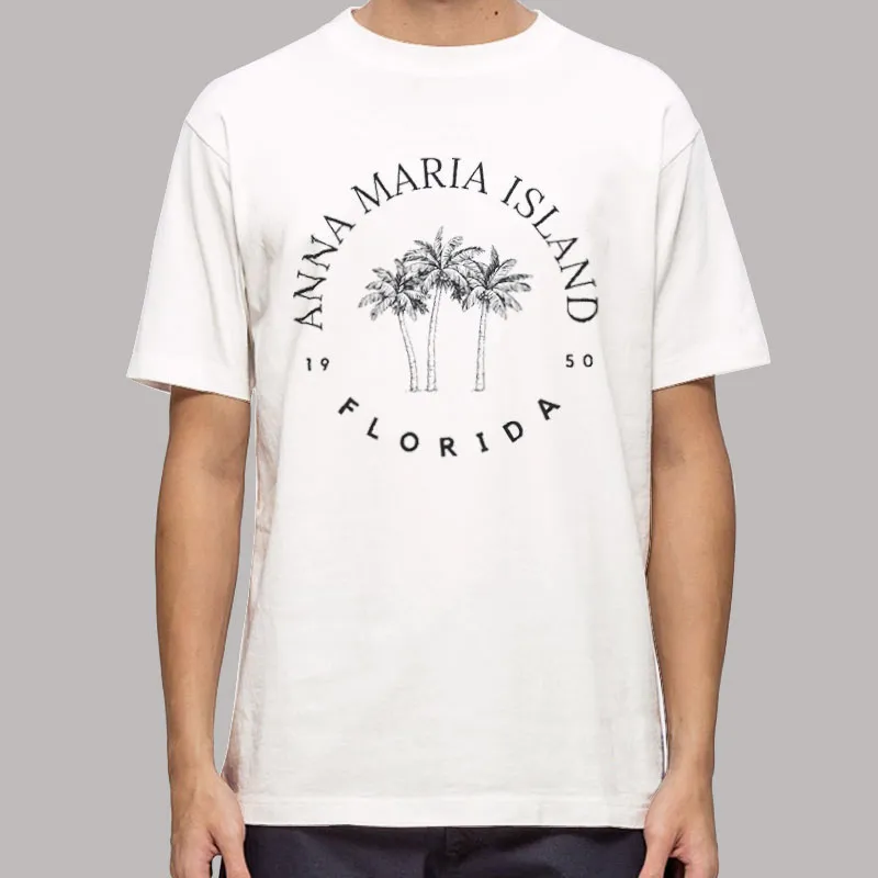 Mens T Shirt White Vintage Anna Maria Island Sweatshirt