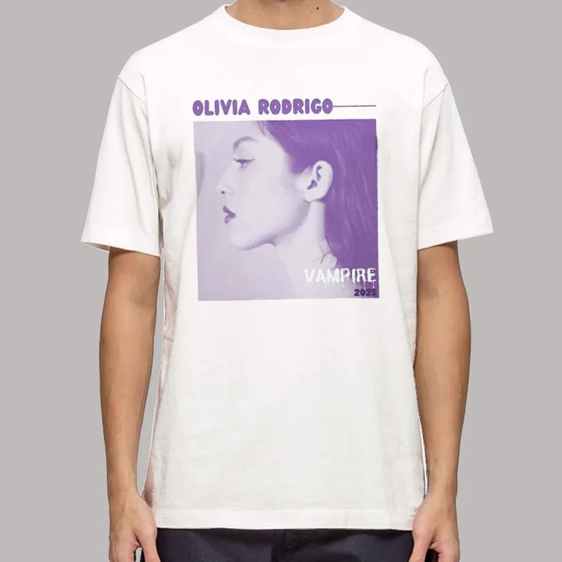 Mens T Shirt White Vintage Vampire Olivia Rodrigo Sweatshirts