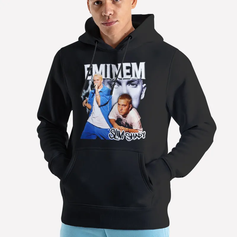 Unisex Hoodie Black 90s Slim Shady Eminem Vintage Shirt