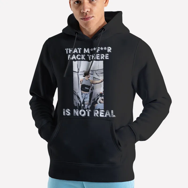 Unisex Hoodie Black Crazy Airplane Lady That Mfer Is Not Real T Shirt