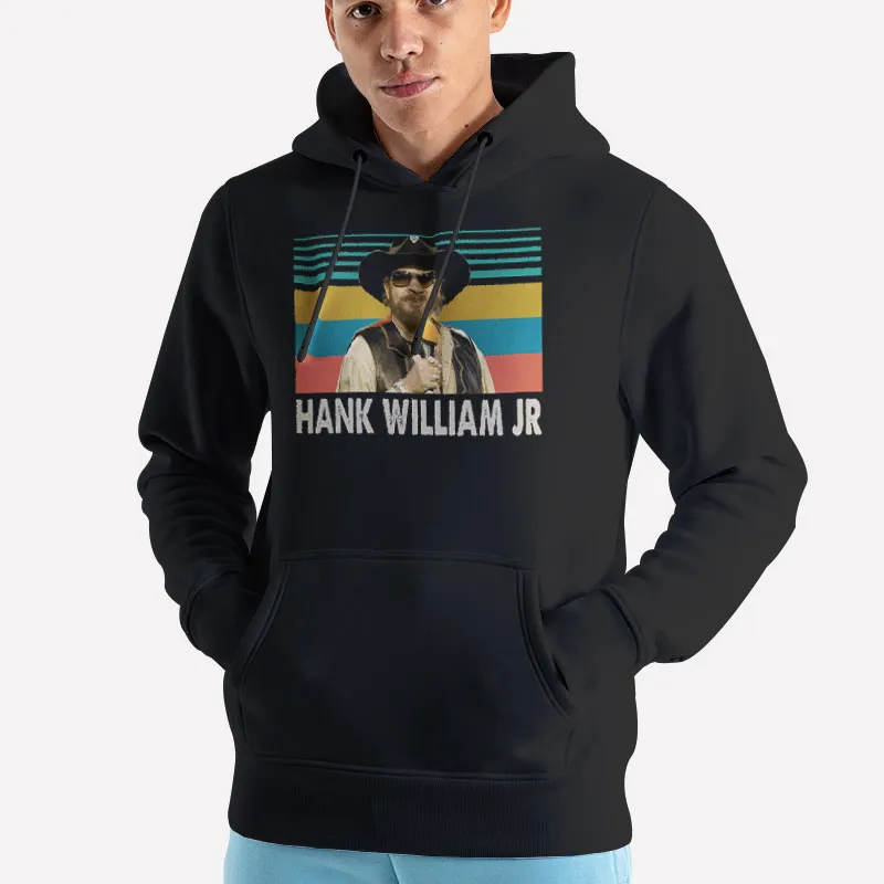 Unisex Hoodie Black Love Outlaw Music Vintage Hank Williams Jr T Shirt