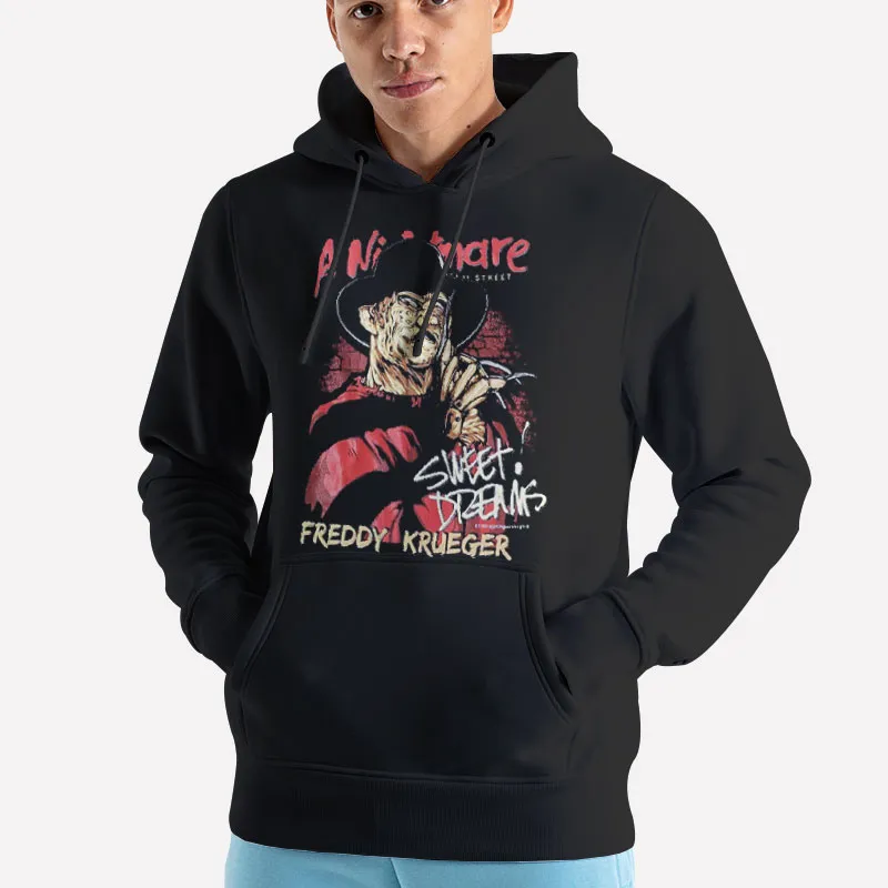 Unisex Hoodie Black Nighmare On Elm Street Freddy Krueger Sweatshirt
