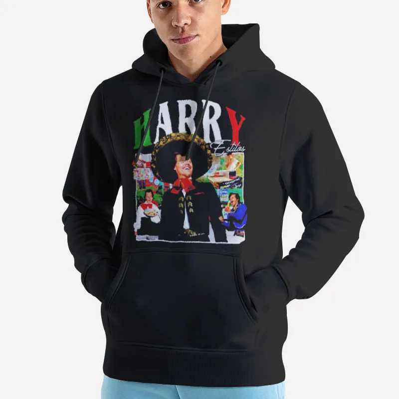 Unisex Hoodie Black Retro Vintage Harry Estilos Shirt