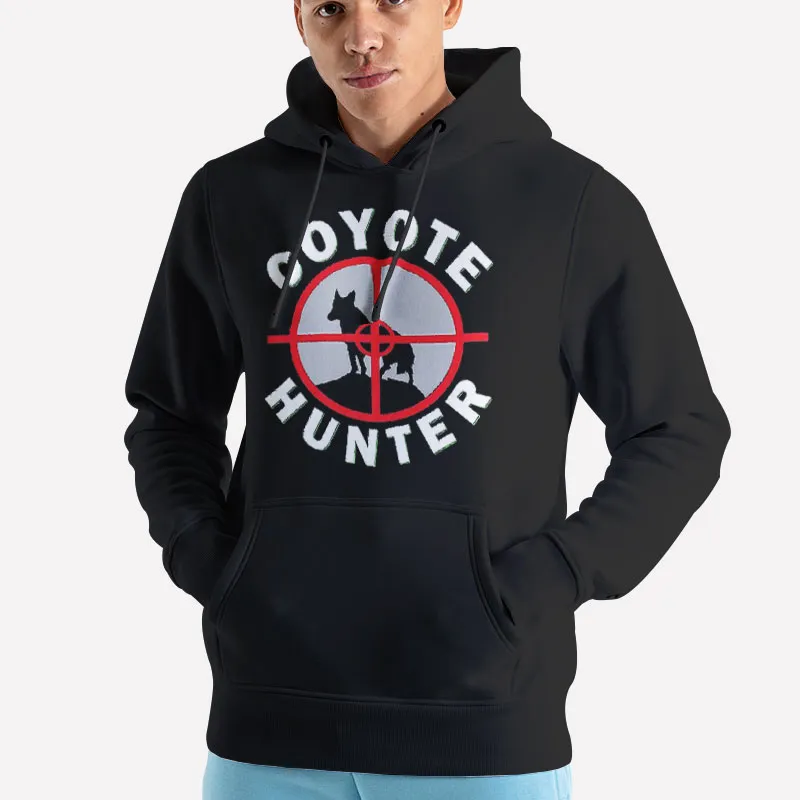 Unisex Hoodie Black Retro Vintage Hunter Coyote Hunting Shirts