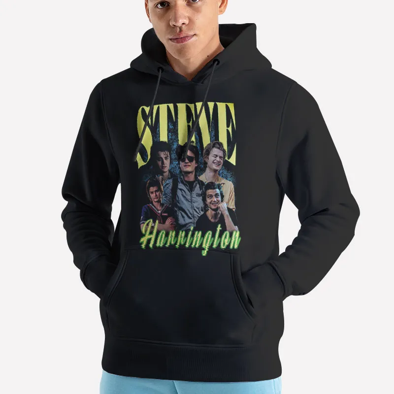 Unisex Hoodie Black Retro Vintage Steve Harrington Sweatshirt