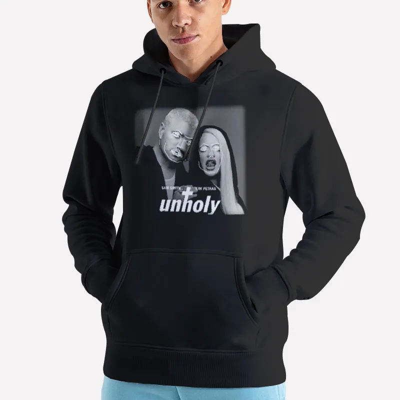 Unisex Hoodie Black Sam Smith And Kim Petras Unholy Shirt