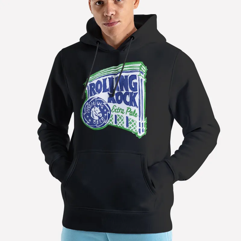 Unisex Hoodie Black The Extra Pale Rolling Rock T Shirt