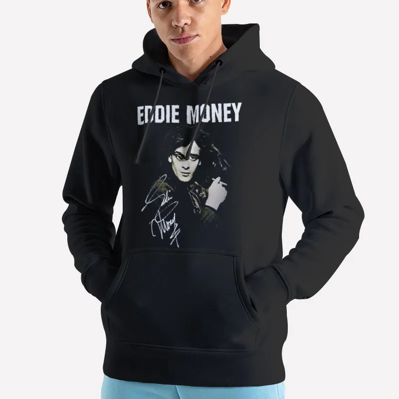 Unisex Hoodie Black Vintage Inspired Eddie Money T Shirt