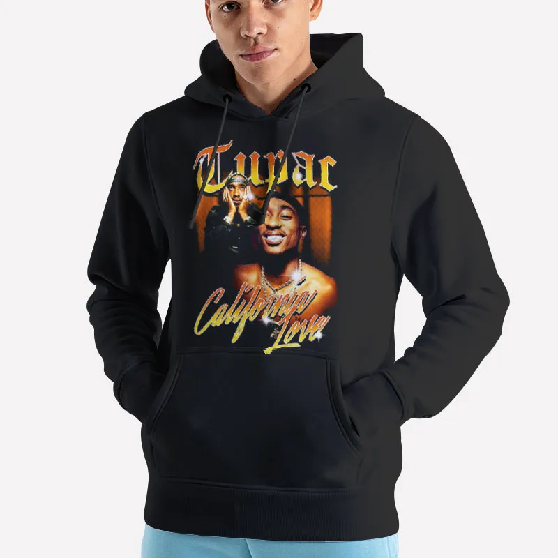 Unisex Hoodie Black Vintage Love Tupac California 2pac Sweatshirt