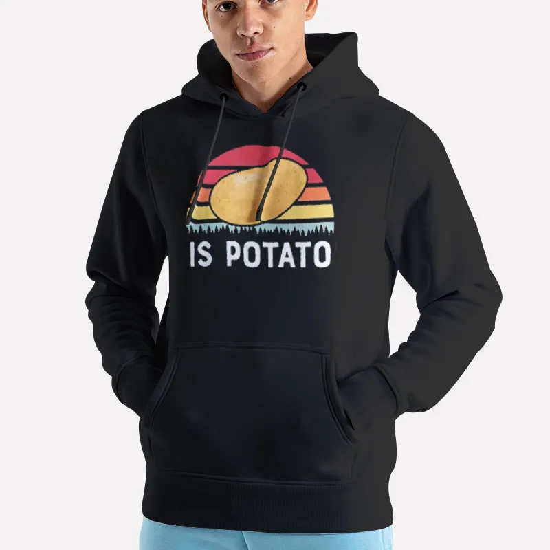 Unisex Hoodie Black Vintage Retro Stephen Colbert Is Potato Shirt