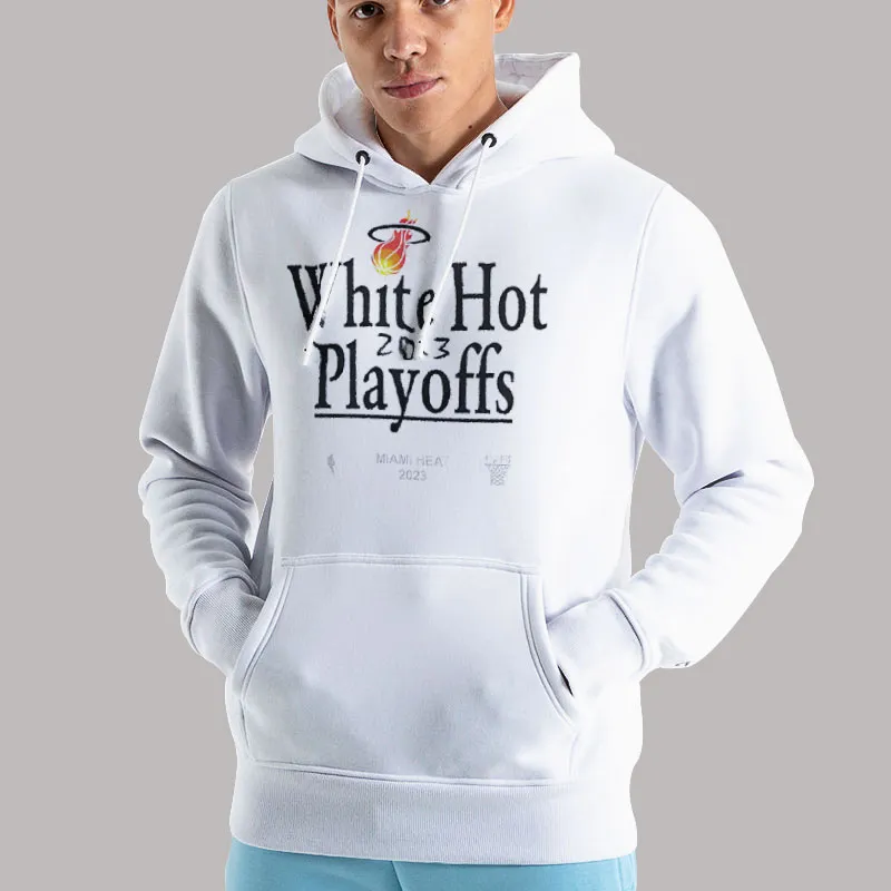 Unisex Hoodie White Miami Heat White Hot Playoffs Shirt
