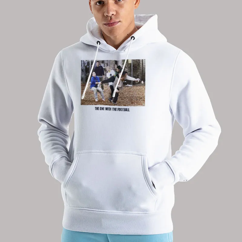Unisex Hoodie White The One With The Football Sweatshirt
