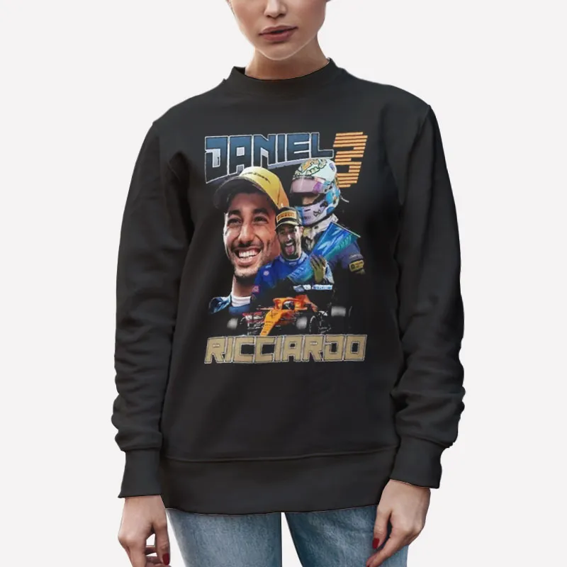Unisex Sweatshirt Black 90s Racing Grand Prix Formula One Daniel Ricciardo T Shirt