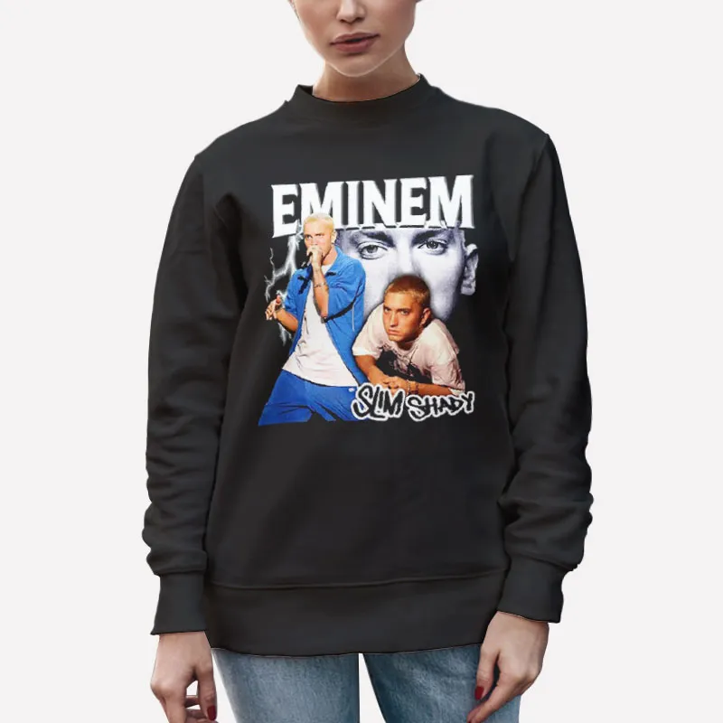 Unisex Sweatshirt Black 90s Slim Shady Eminem Vintage Shirt