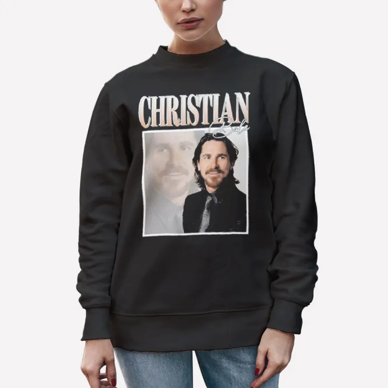 Unisex Sweatshirt Black 90s Vintage Retro Christian Bale Shirt